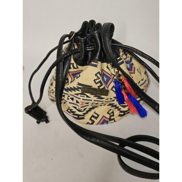 Lily Queen Southwestern Boho Draw String Bag Across Body Shoulder - Picture 6 of 10